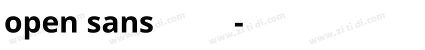 open sans 字体下载字体转换